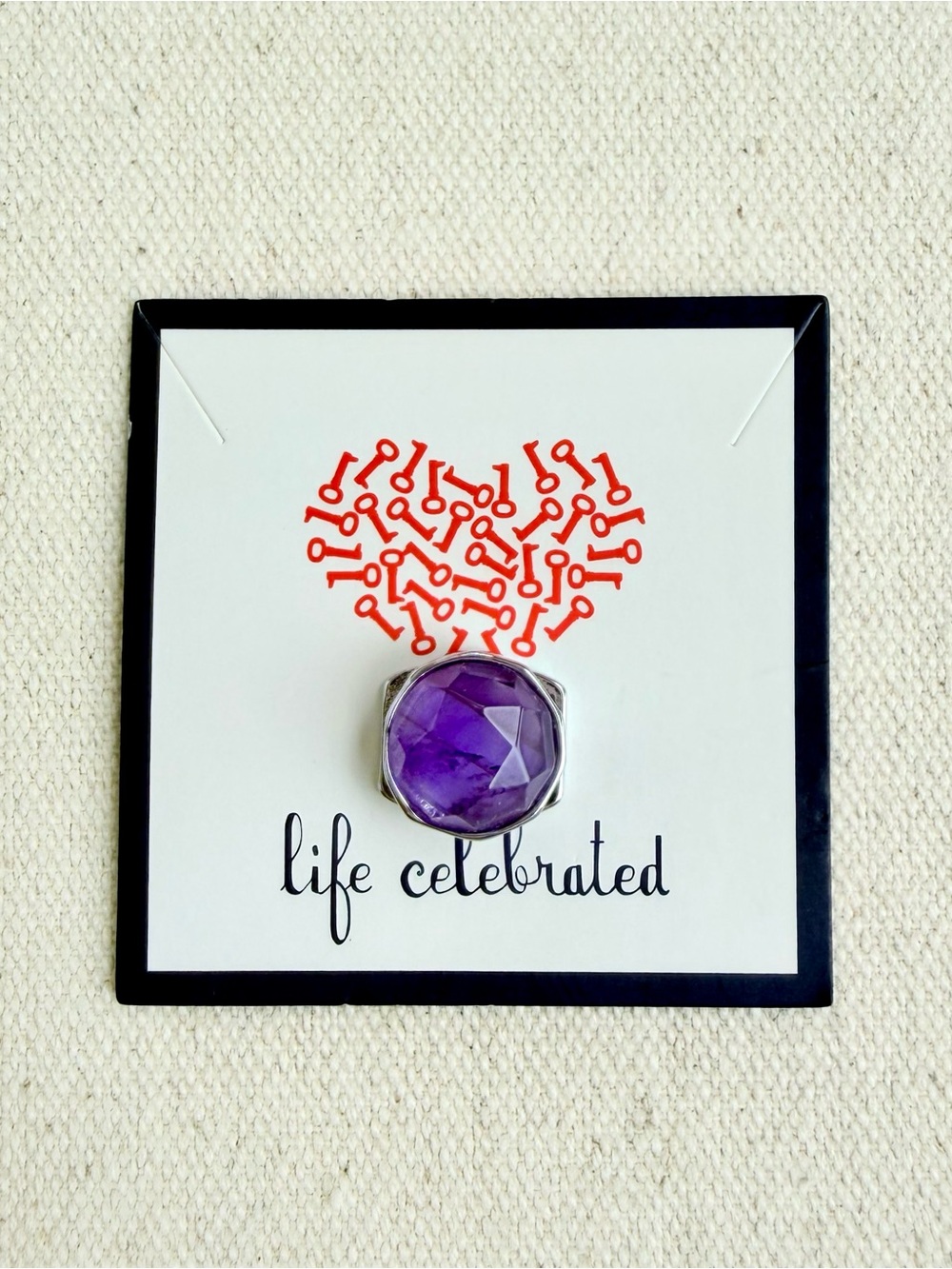 *Round Gemstone Charm* Keep Collective RETIRED Amethyst~Happiness